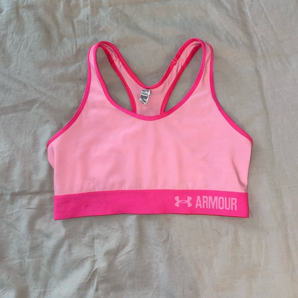 Pink Under Armour Sports Bra